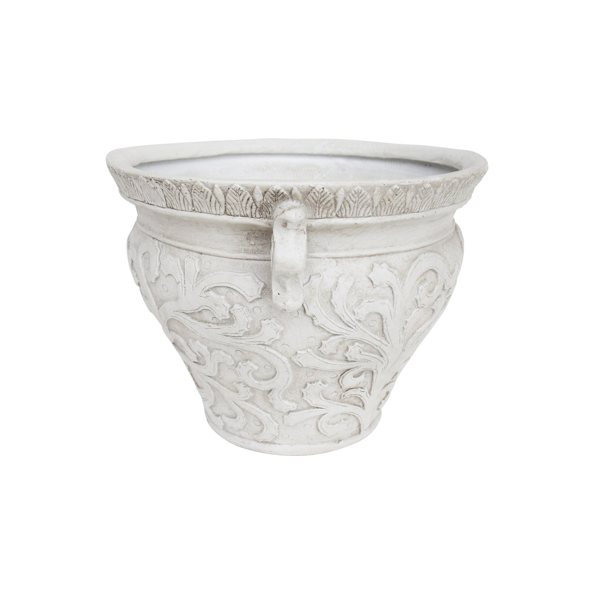 Largo Planter Antique White Magnesium Oxide