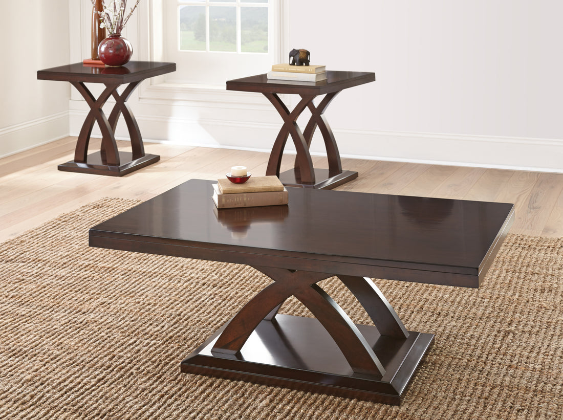 Jocelyn 3 Piece Table Set Brown Brown Wood