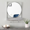 Anthrop Decorative Mirror W Storage Silver Iron