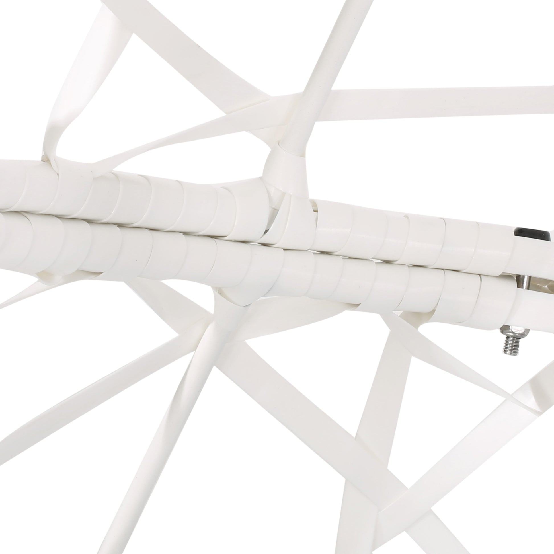 Marlin Hanging Egg Chair Basket White Blue Pe Rattan Iron Waterproof Fabric