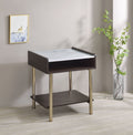Carrie End Table Brown Brown Wood
