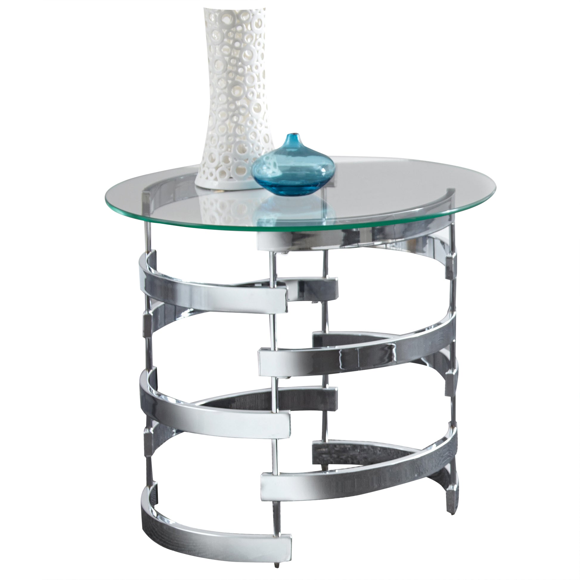 Teegan End Table Gray Gray Iron