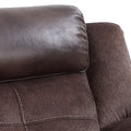 Pueblo Reclining Chair Coffee Dark Brown Faux Leather