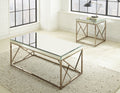 Evelyn Cocktail Table Beige Beige Iron