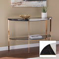 Cortinada Demilune Console Table Black Iron