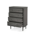 Nordic 4 Drawer Chest Grey Mdf