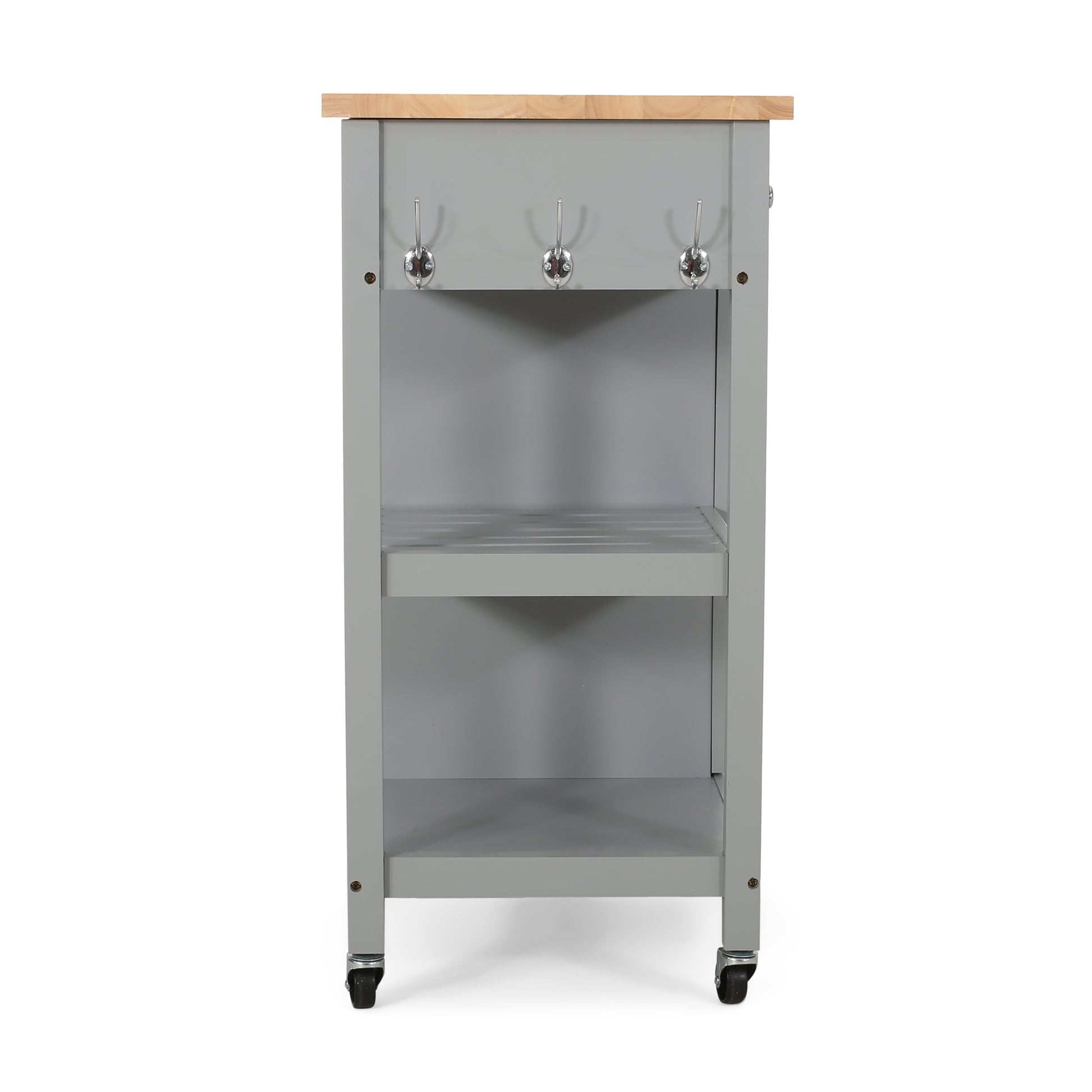 Kitchen Cart Grey Wood