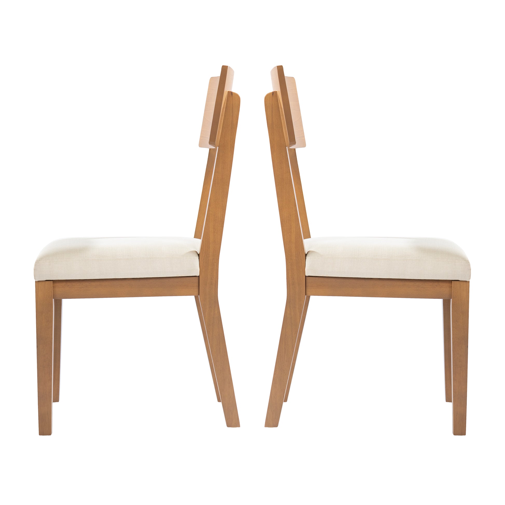 Hambleden Dining Chairs W Cushions 2Pc Set Natural Mdf