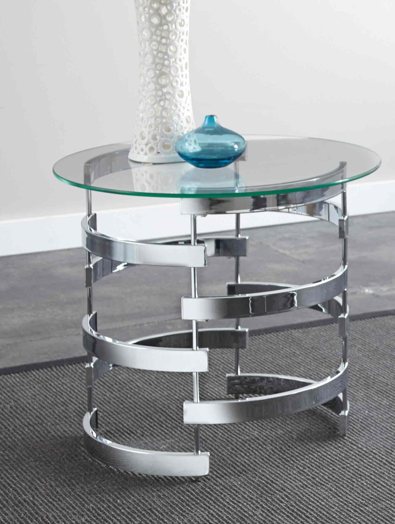 Teegan End Table Gray Gray Iron