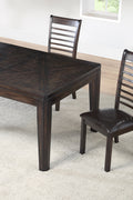 Ally Dining Table Antique Charcoal Dark Brown Wood