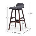 Bar Chair Charcoal Fabric