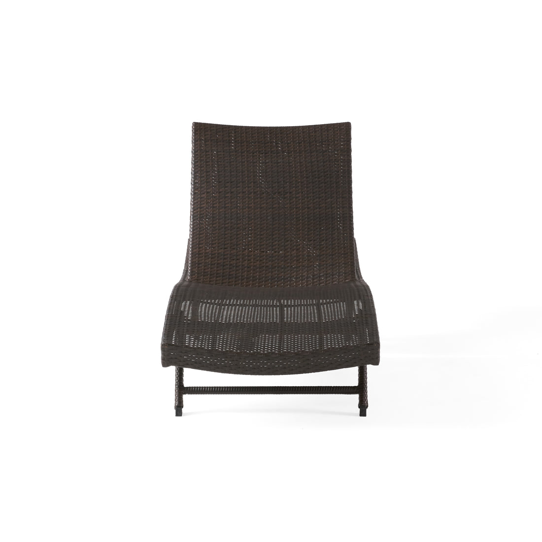 Kauai Pe Wicker Chaise Brown Multi Rattan Metal