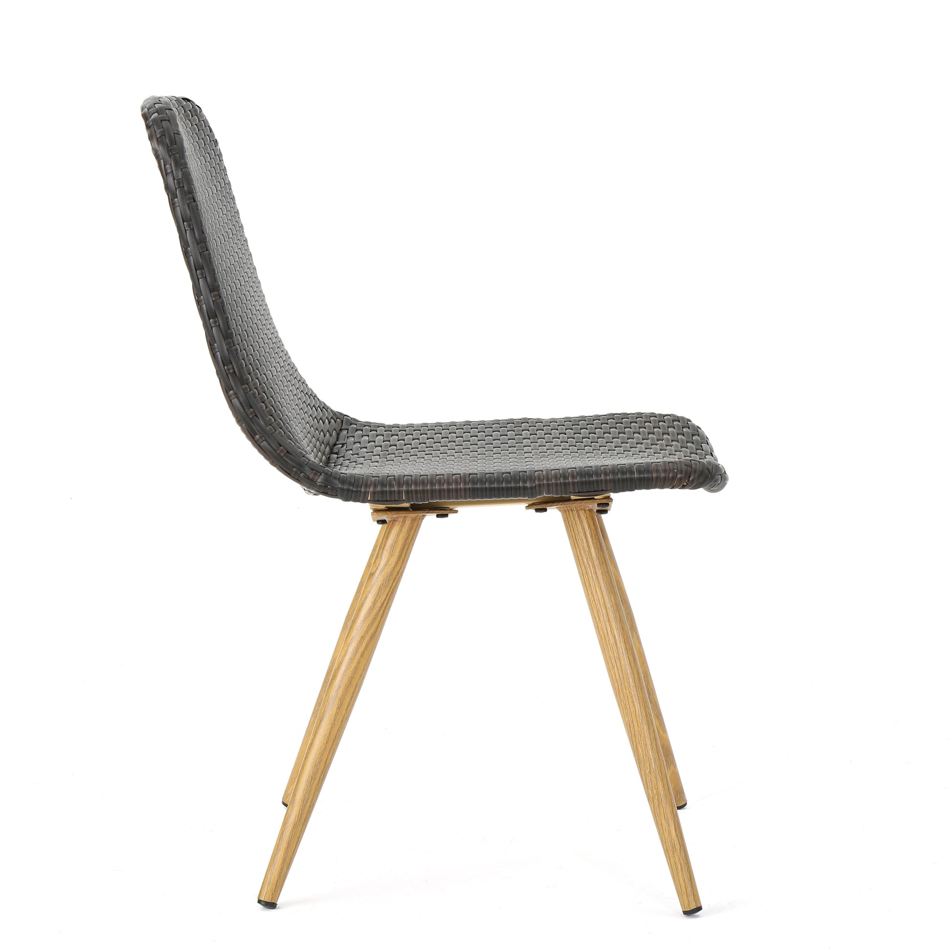 Gila Dining Chair With Heat Tranfer Legs,Set Of 2 Brown Multi Rattan