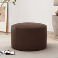 Ottoman Dark Brown Faux Leather