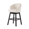 Ogden Kd Swivel Barstool Set Of 2 - Beige Fabric