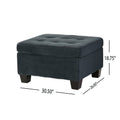 Sectional Ottoman Charcoal Fabric