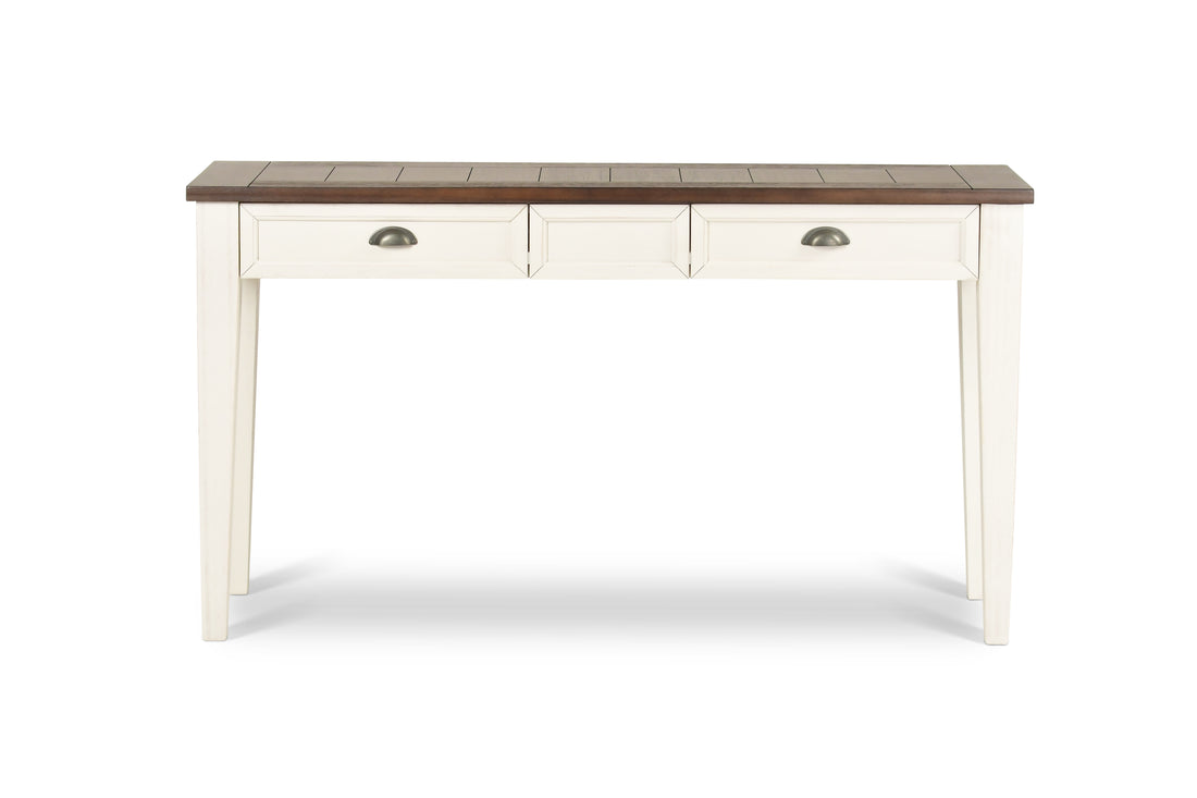 Cayla Sofa Table Dark Oak White Wood