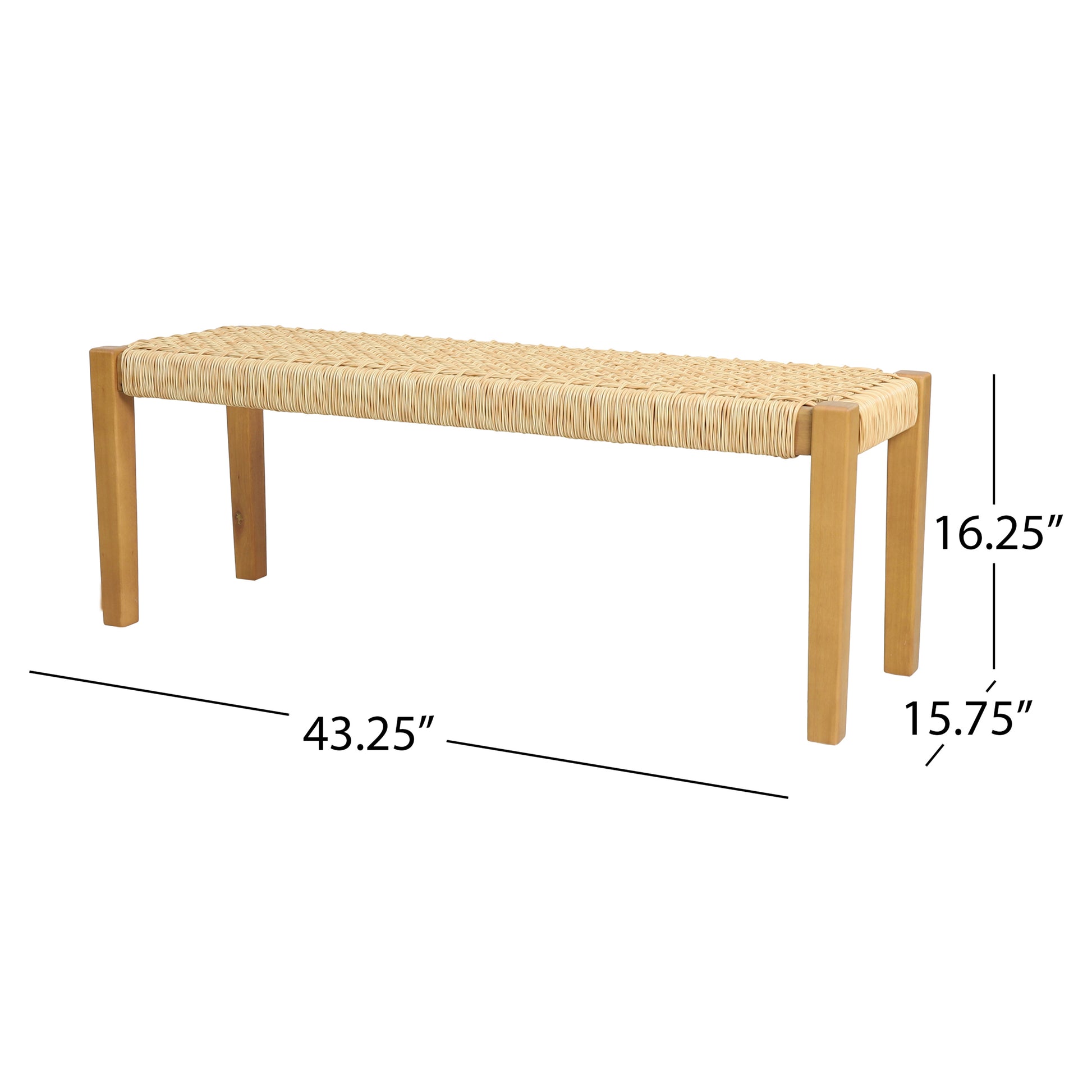 Angie Bench Teak Acacia Wood
