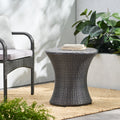 Kono Hourglass Table No Glass Top Grey Rattan