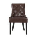 Cheney Dining Chair Kd Mp2 Set Of 2 Dark Brown Pu