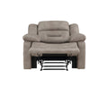 Abilene Manual Reclining Chair Tan Dark Gray Wood