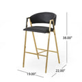 Barstool Mp2 Set Of 2 Black Pu