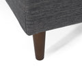 Chaise Lounge Charcoal Fabric