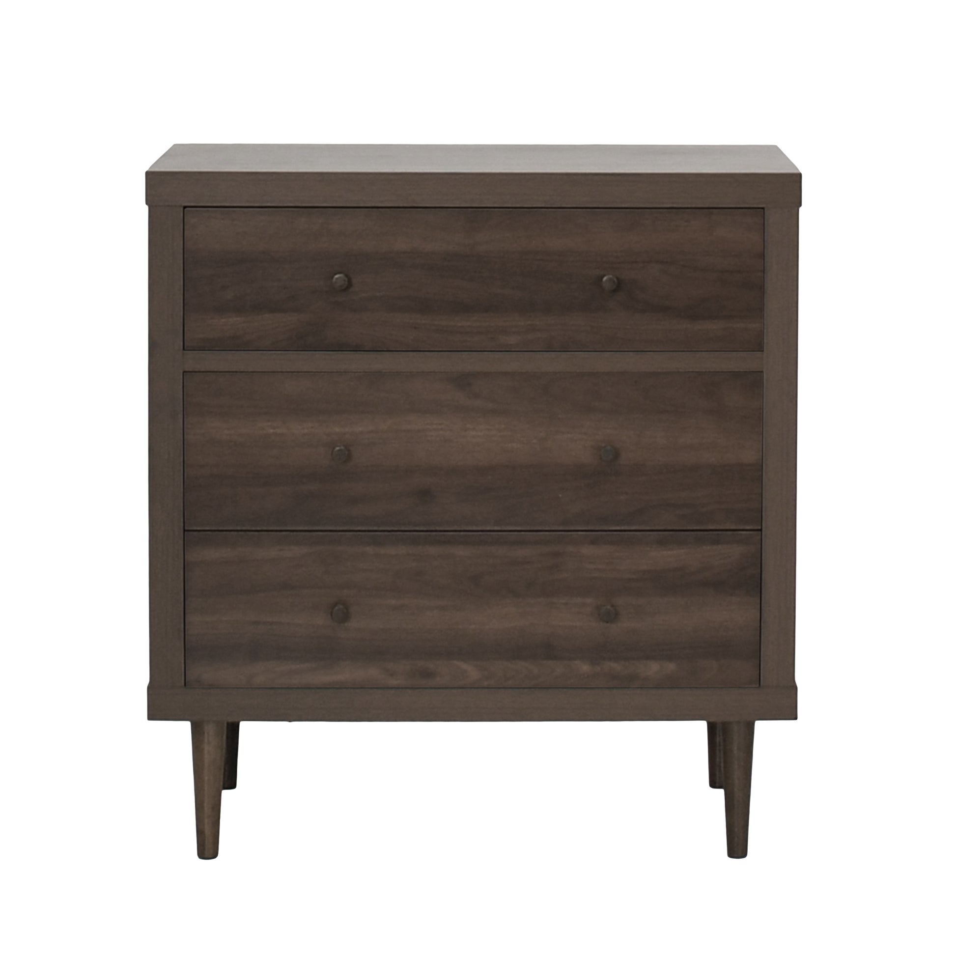 Nordic 3 Drawer Chest Walnut Mdf