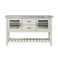 Canova Marble Top Server Gray - White Wood