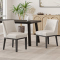 Dining Chair Mp2 Set Of 2 Light Grey Fabric