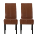 Pertica Kd Dining Chair Light Brown Pu Leather