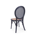 Dining Chair Mp2 Set Of 2 Matte Black Rattan