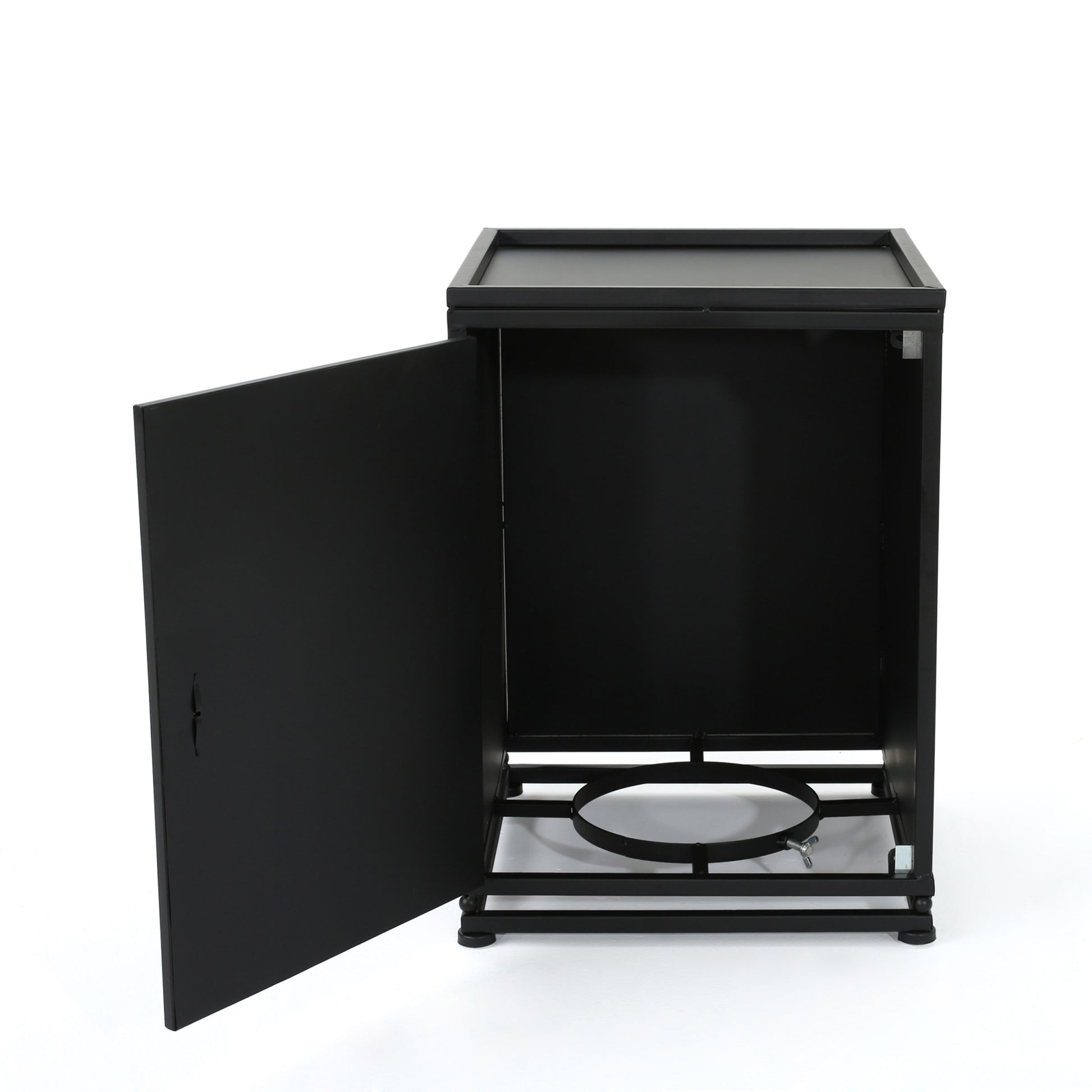 Metal Tank Holder Matte Black Iron