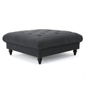 Madrid Kd Tufted Ottoman Dark Gray Fabric