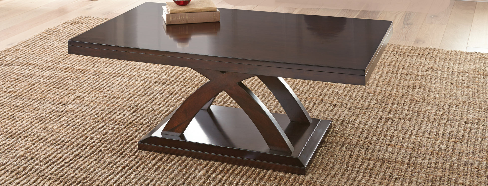 Jocelyn Cocktail Table Brown Brown Wood