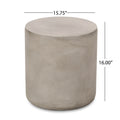 Light Concrete Side Table,Light Gray Light Grey Magnesium Oxide