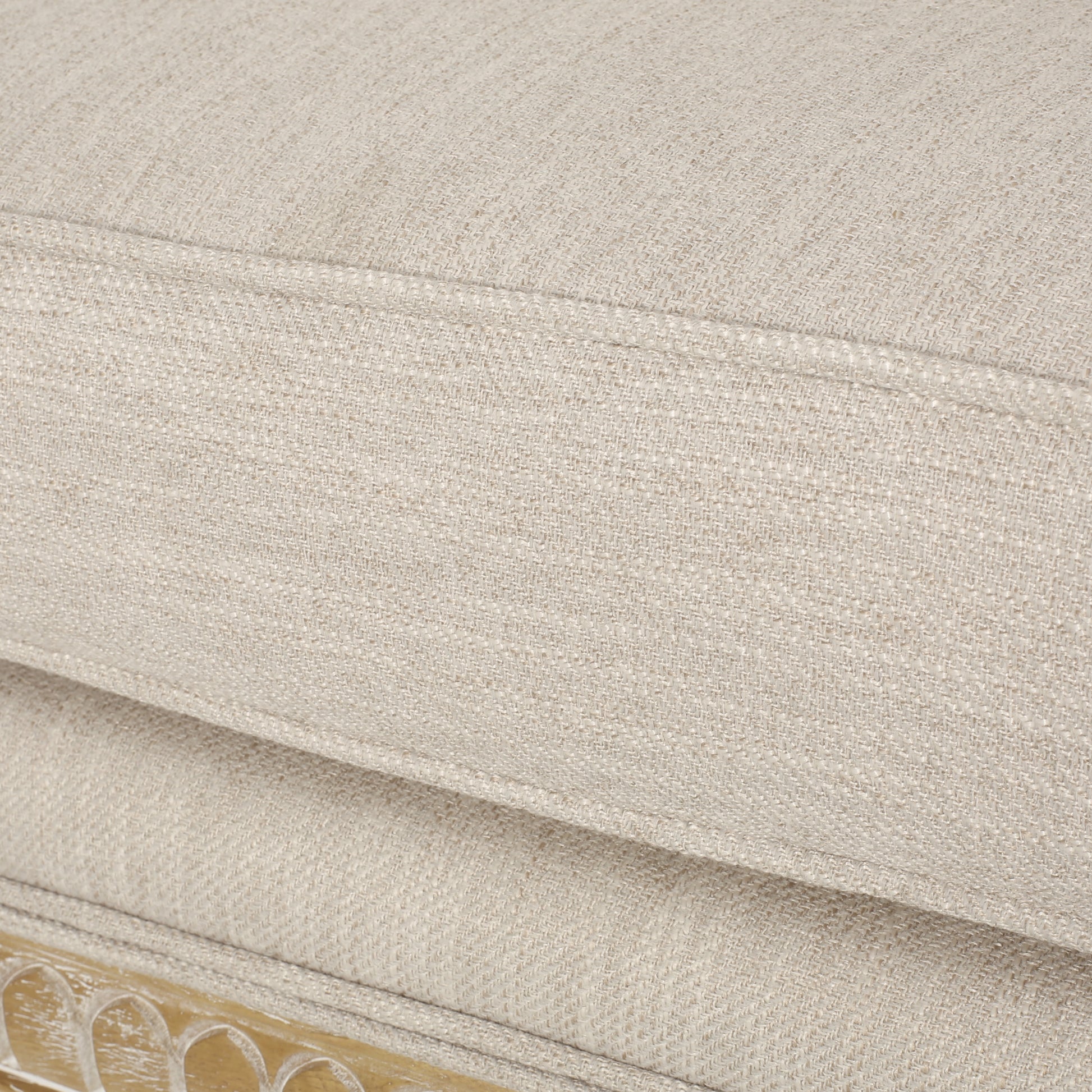 Club Chair Beige Brown Fabric