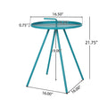 Vida 16.5 Side Table Teal Iron