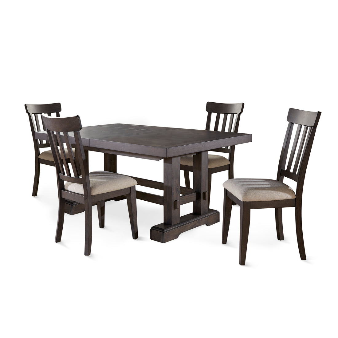 Napa 5 Piece Dining Set Dark Brown Dark Brown Wood