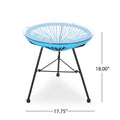 NUSA SIDE TABLE blue-tempered glass