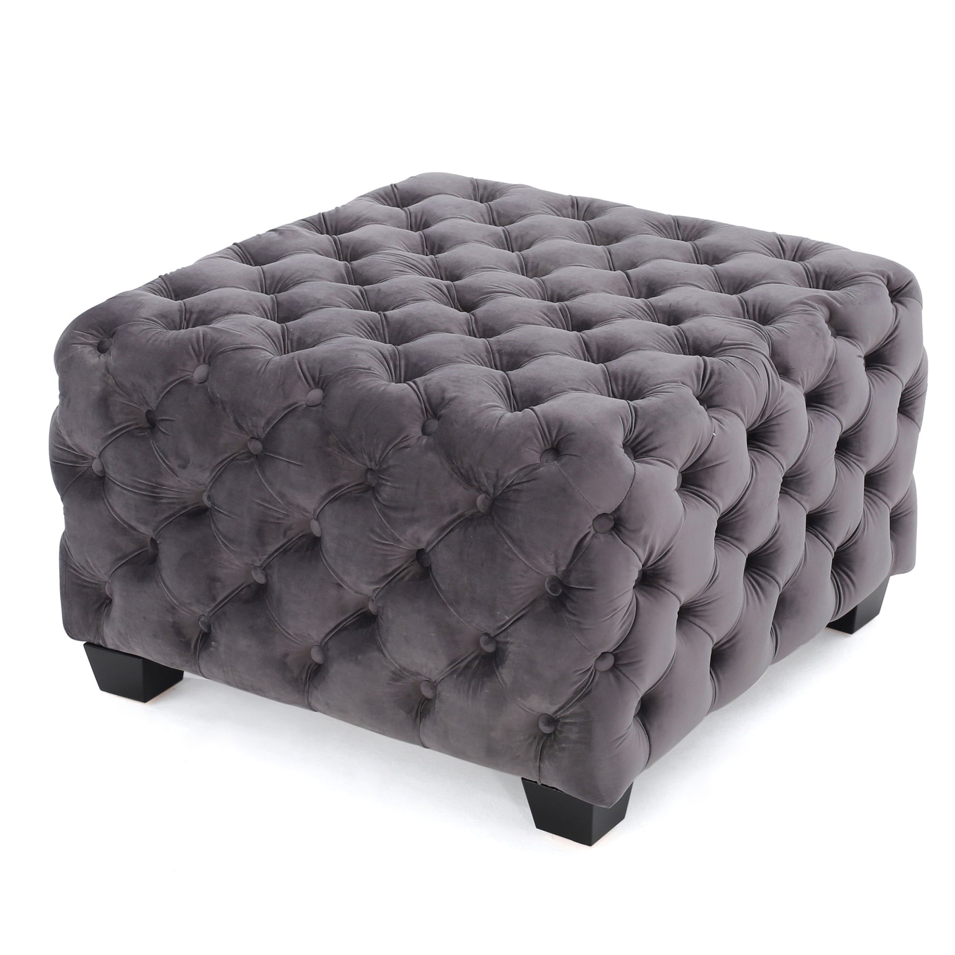 Ottoman Grey Velvet