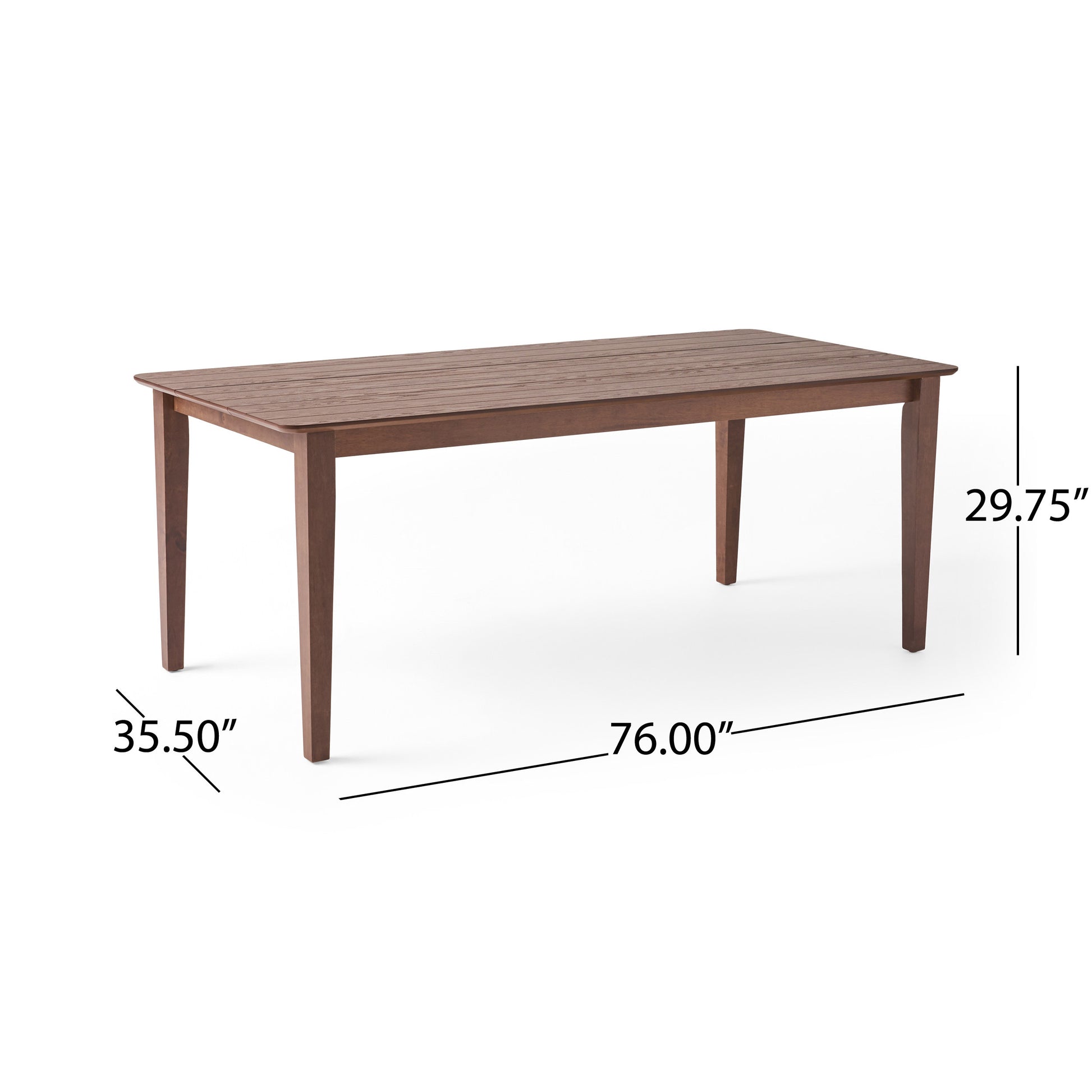 Dining Table With Square Leg Walnut Solid Wood Mdf