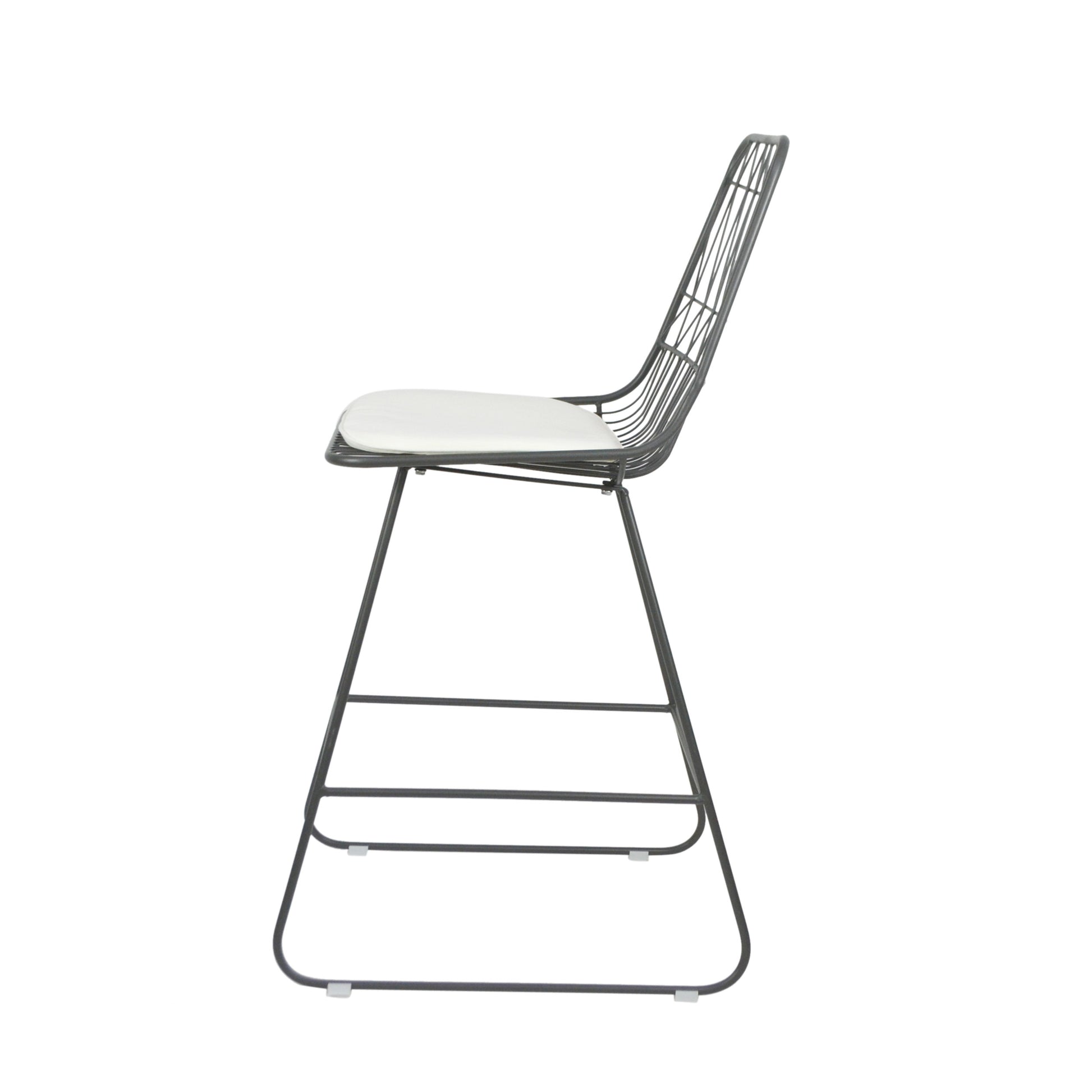 Niez Counter Stool Grey Ivory Iron