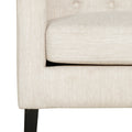 Accent Chair Beige Fabric