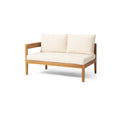 Brooklyn Sofa Set Teak Beige Beige Acacia Wood