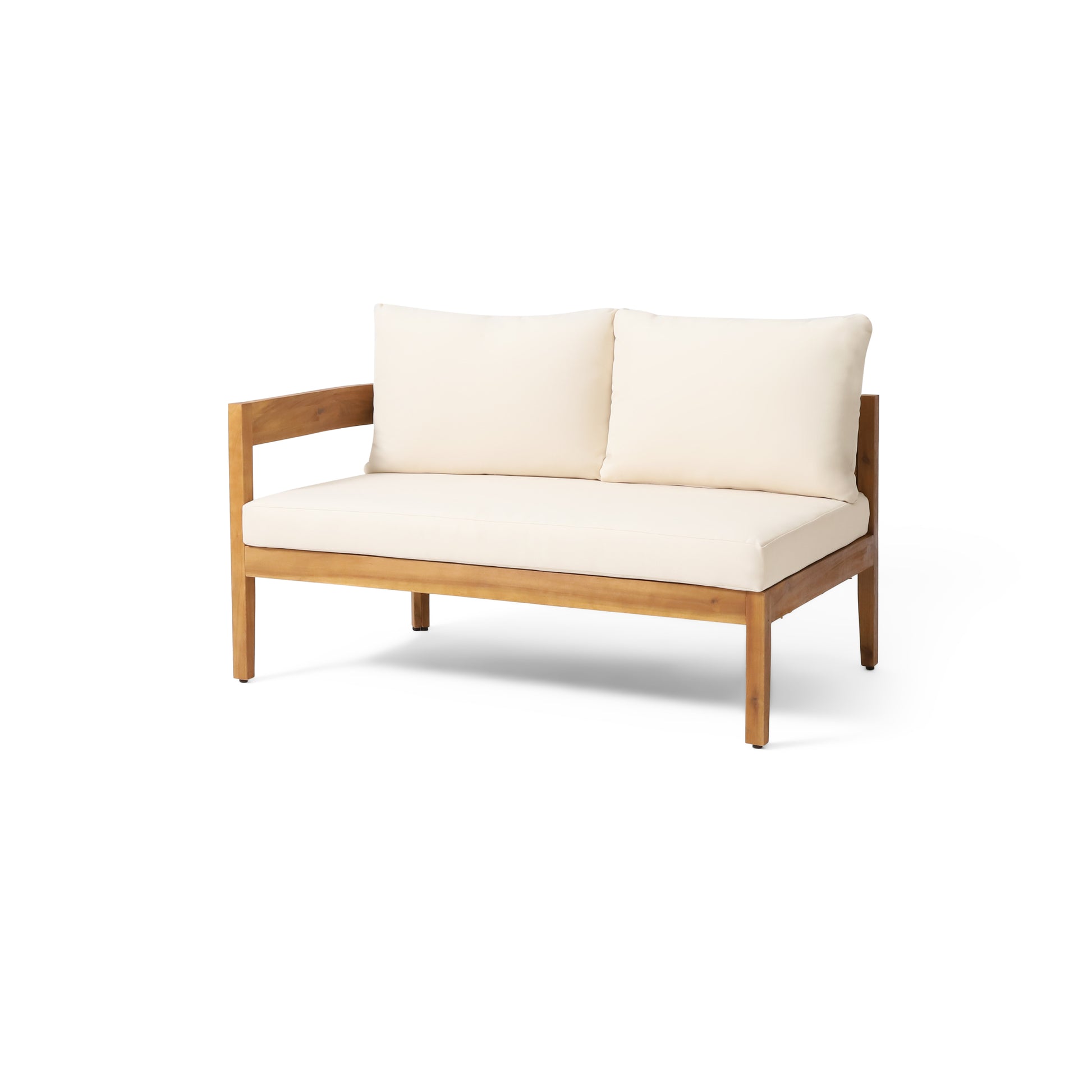 Brooklyn Sofa Set Teak Beige Beige Acacia Wood