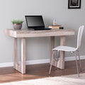 Chadkirk Faux Marble Writing Desk Brown Mdf