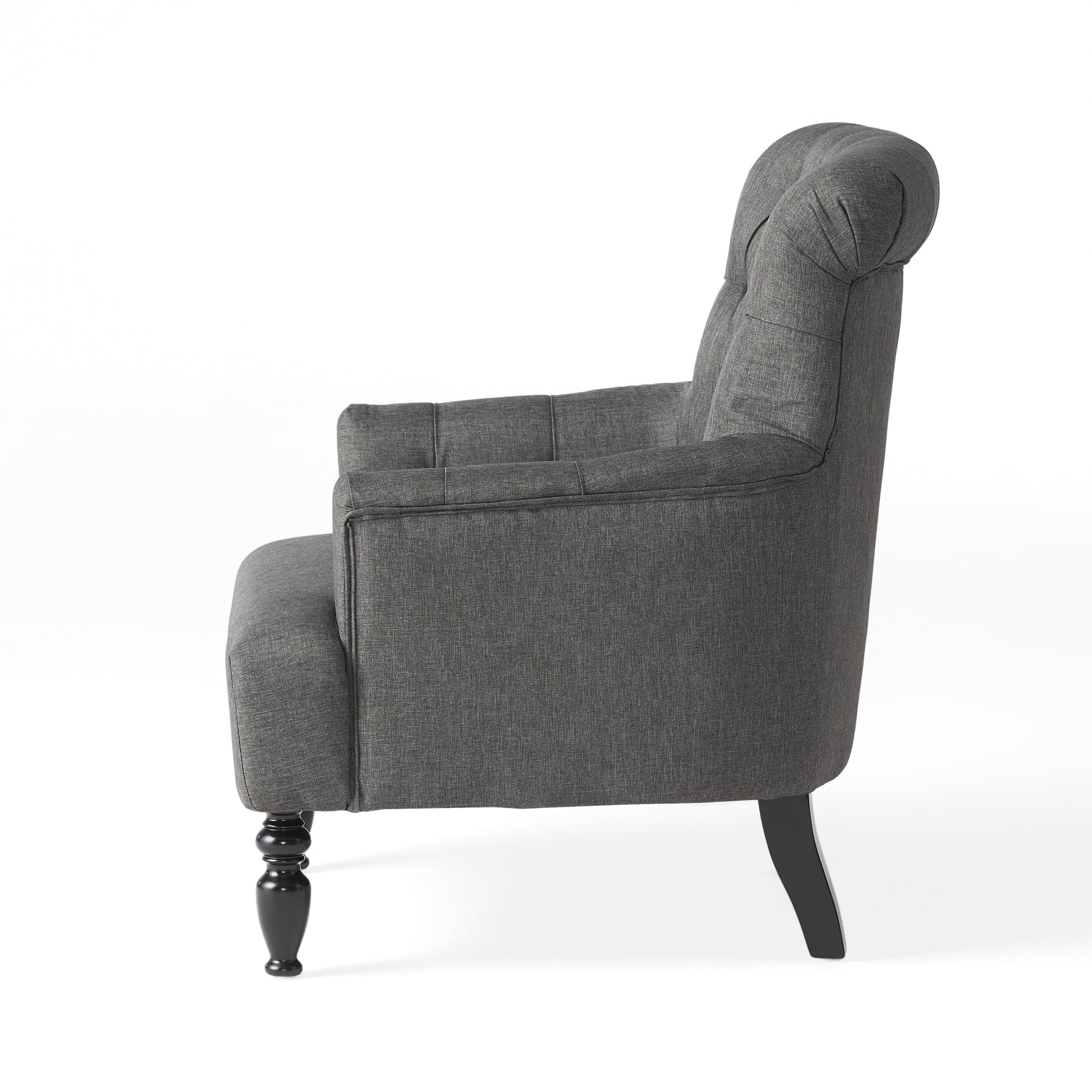 Club Chair Dark Gray Fabric