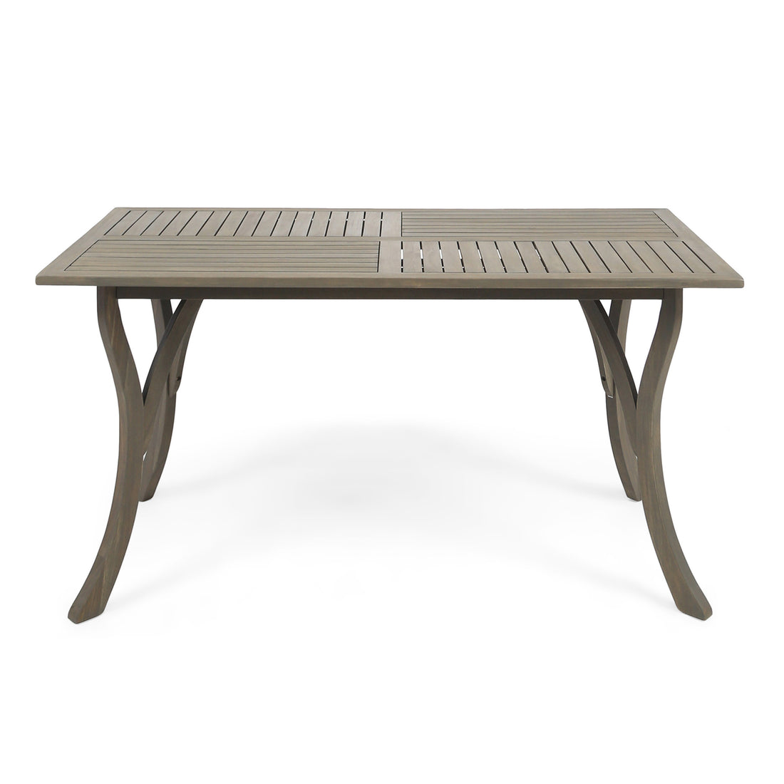 Ectangular Wood Table Grey Acacia Wood