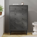 Nordic 5 Drawer Chest Grey Mdf